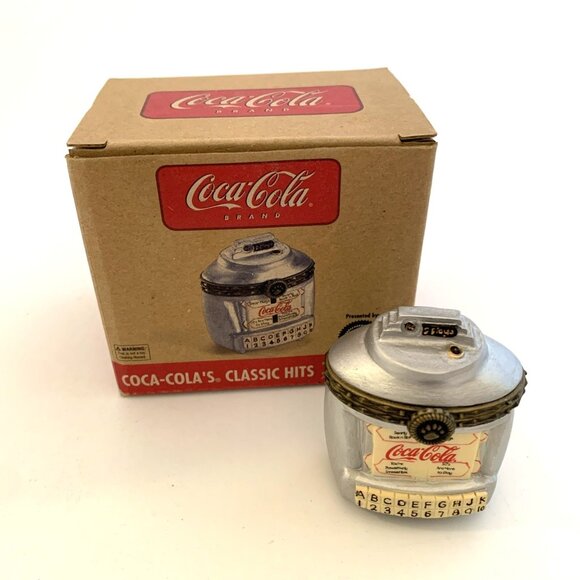 Coca-Cola Boyds Bears Figurine Classic Hits Jukebox 1st Edition Trinket Box Vtg - Picture 1 of 14